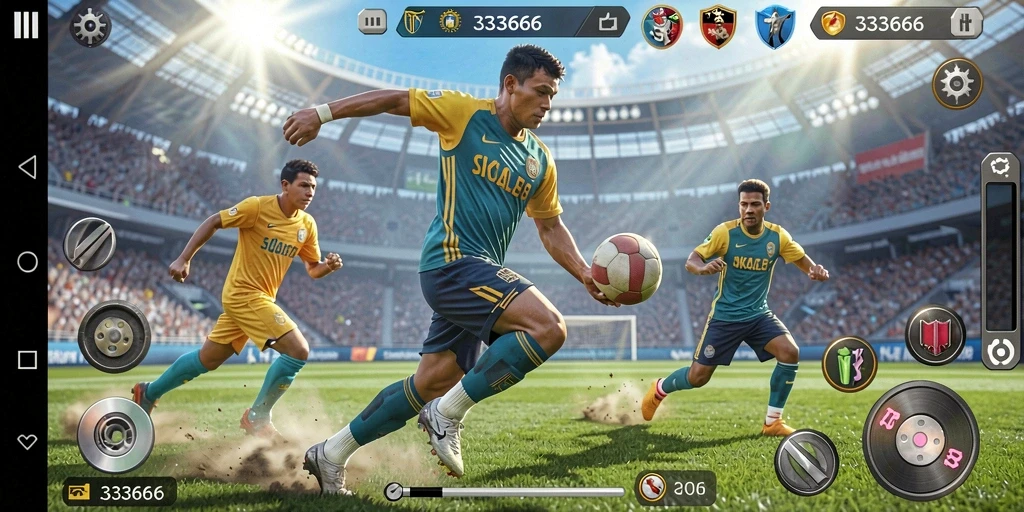 Tampilan gameplay seru dari 333666 dengan momen pertandingan yang mendebarkan.
