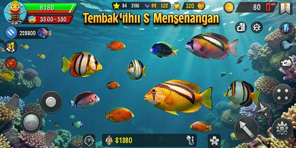 Tampilan menarik screenshot gameplay Tembak Ikan 8180.