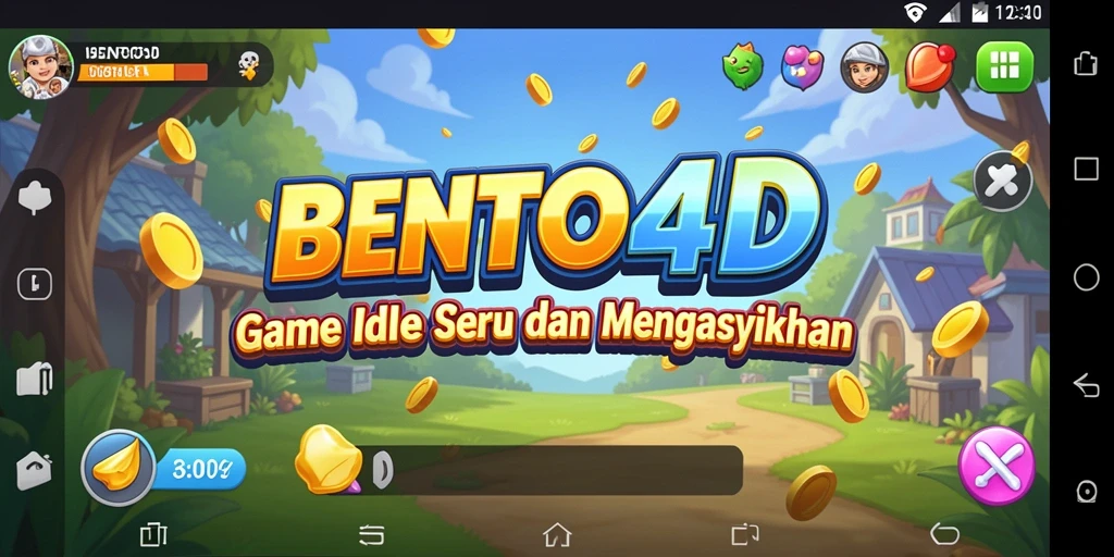 Gameplay BENTO4D yang menenangkan saat mengumpulkan sumber daya.