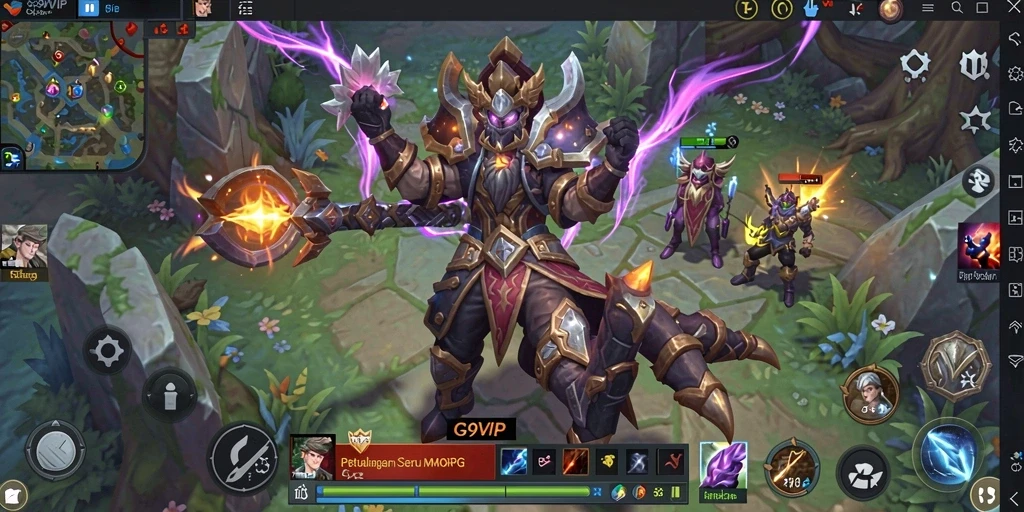Tangkapan layar G9VIP menampilkan aksi seru dalam dunia MMORPG.