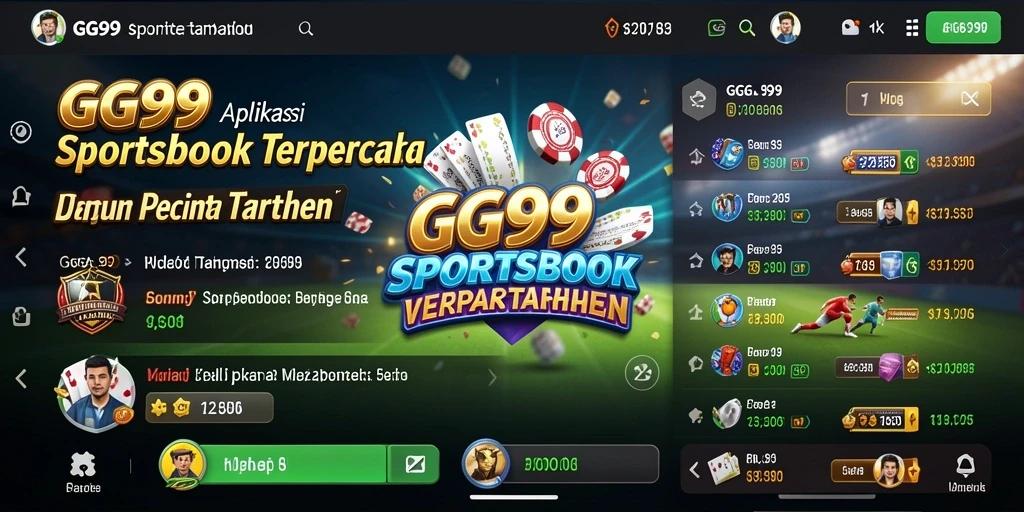 Tampilan antarmuka menarik dalam aplikasi Sportsbook GG99.