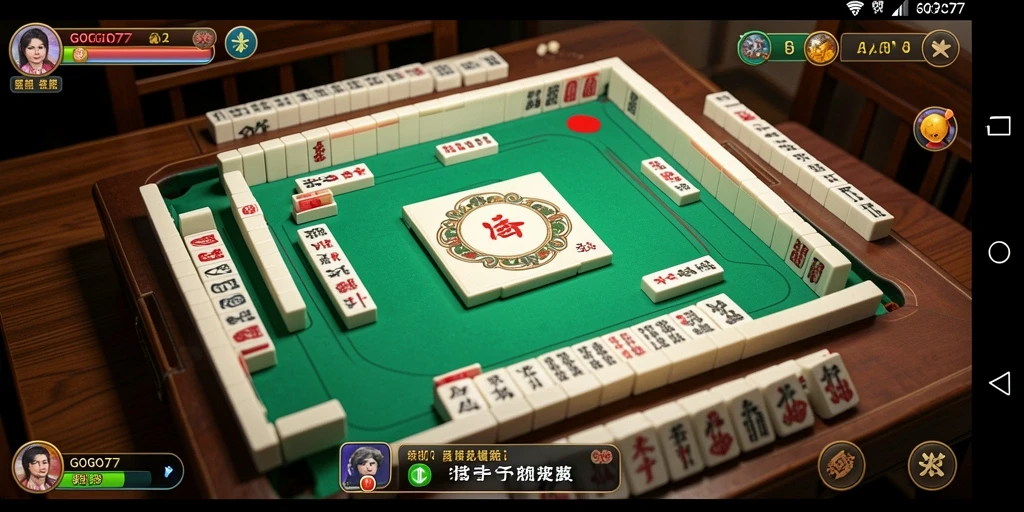 Screenshot GOGO77 menampilkan aksi seru permainan Mahjong yang mendebarkan.