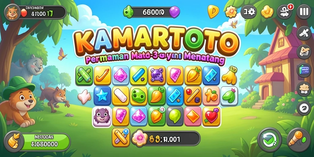 Tampilan gameplay seru di KAMARTOTO dengan grafis colorful