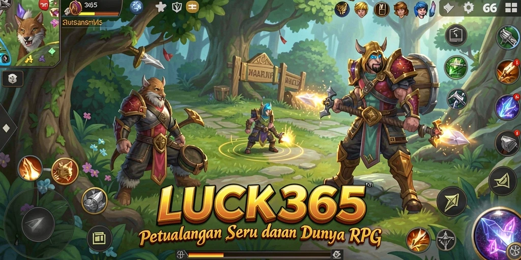 Tampilan gameplay RPG yang memukau di LUCK365.