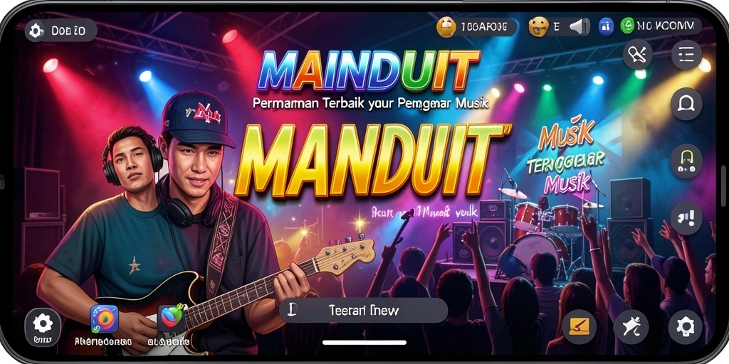 Screenshot gameplay MAINDUIT menampilkan pengalaman musik yang seru.