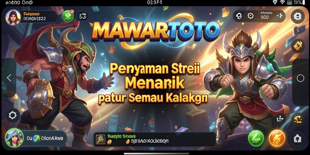 Screenshot utama MAWARTOTO dengan gameplay strategi yang mendebarkan.