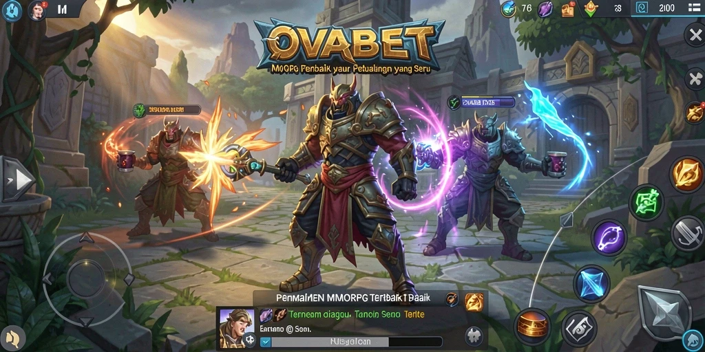 Tampilan gameplay OVABET yang seru dan menantang dalam dunia MMORPG.