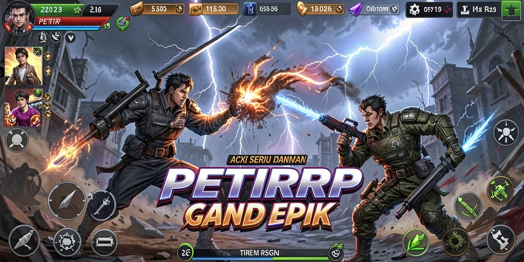 Tampilan gameplay <strong>PETIRRP</strong> yang menegangkan dan penuh aksi.