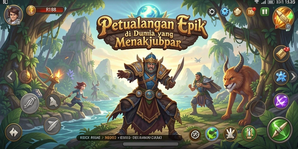 Gameplay seru di dunia petualangan yang menakjubkan.