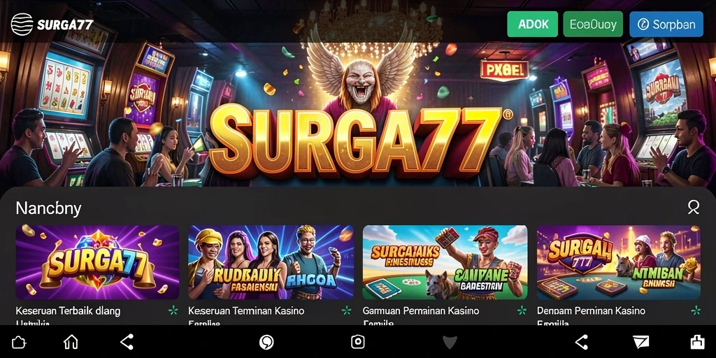Gameplay menarik SURGA77 dengan suasana Kasino yang memukau.